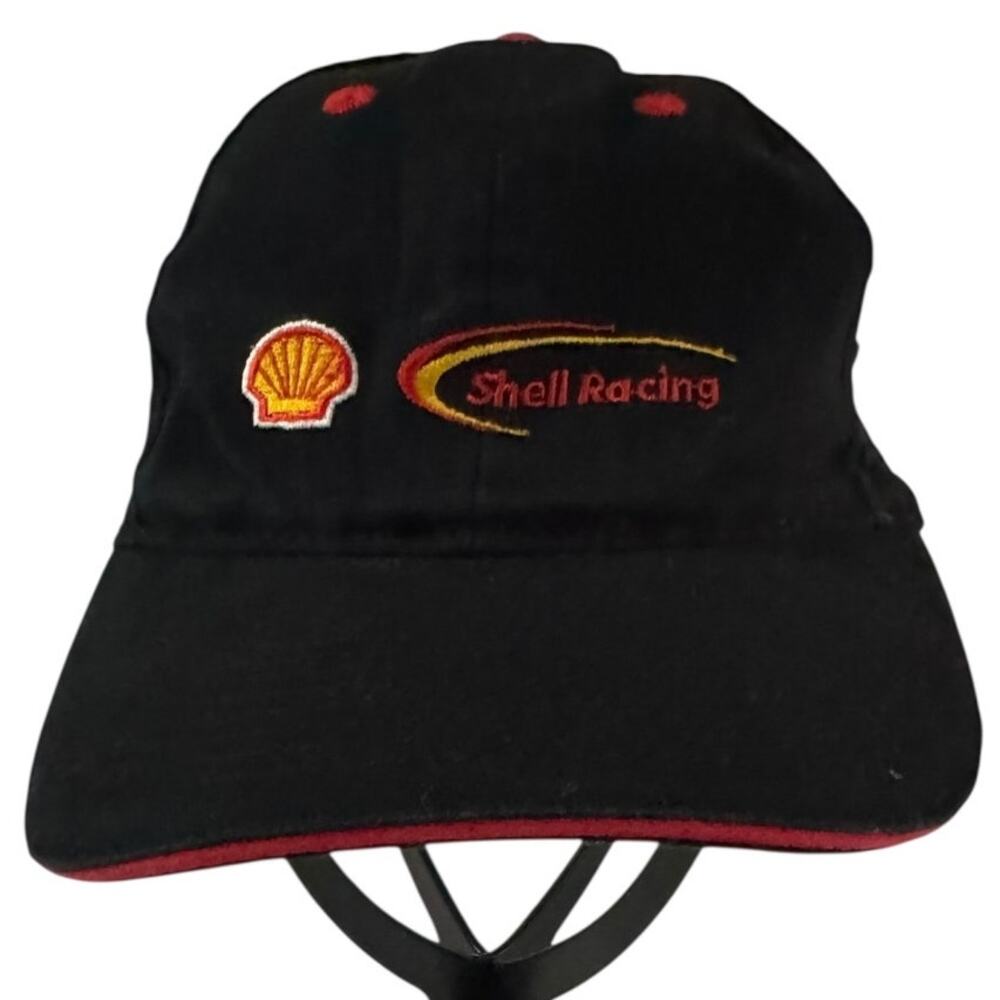 Shell Racing Cap Black Red Yellow Pit Stop Ready Otto Quality Headgear